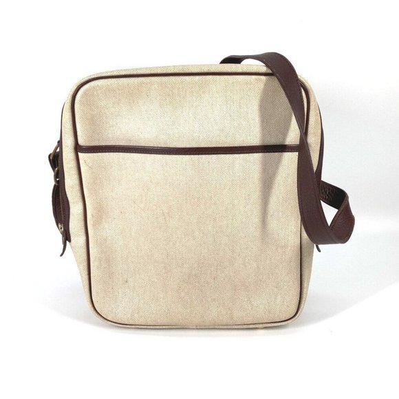 HERMES victoria square Bag Crossbody Shoulder Bag Toile H / Leather Beige/Brown - Picture 1 of 13